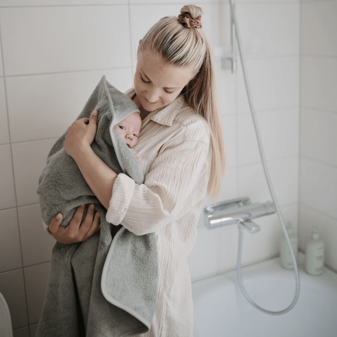 After-Bath-Time-With-Mushie-Organic-Baby-Shampoo-And-Body-Wash-Green-Lemon-Naked-Baby-Eco-Boutique