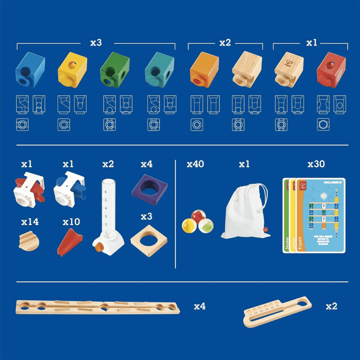 All-Pieces-In-Hape-Quadrilla-Marble-Run-Basic-Coding-Set-Naked-Baby-Eco-Boutique