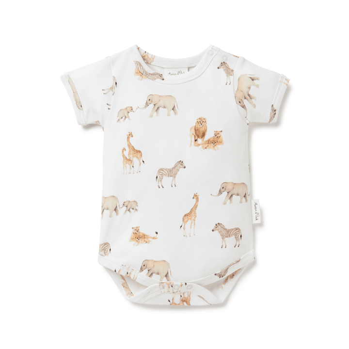 Aster & Oak Organic Cotton AOP Onesie (Multiple Variants) - Naked Baby Eco Boutique