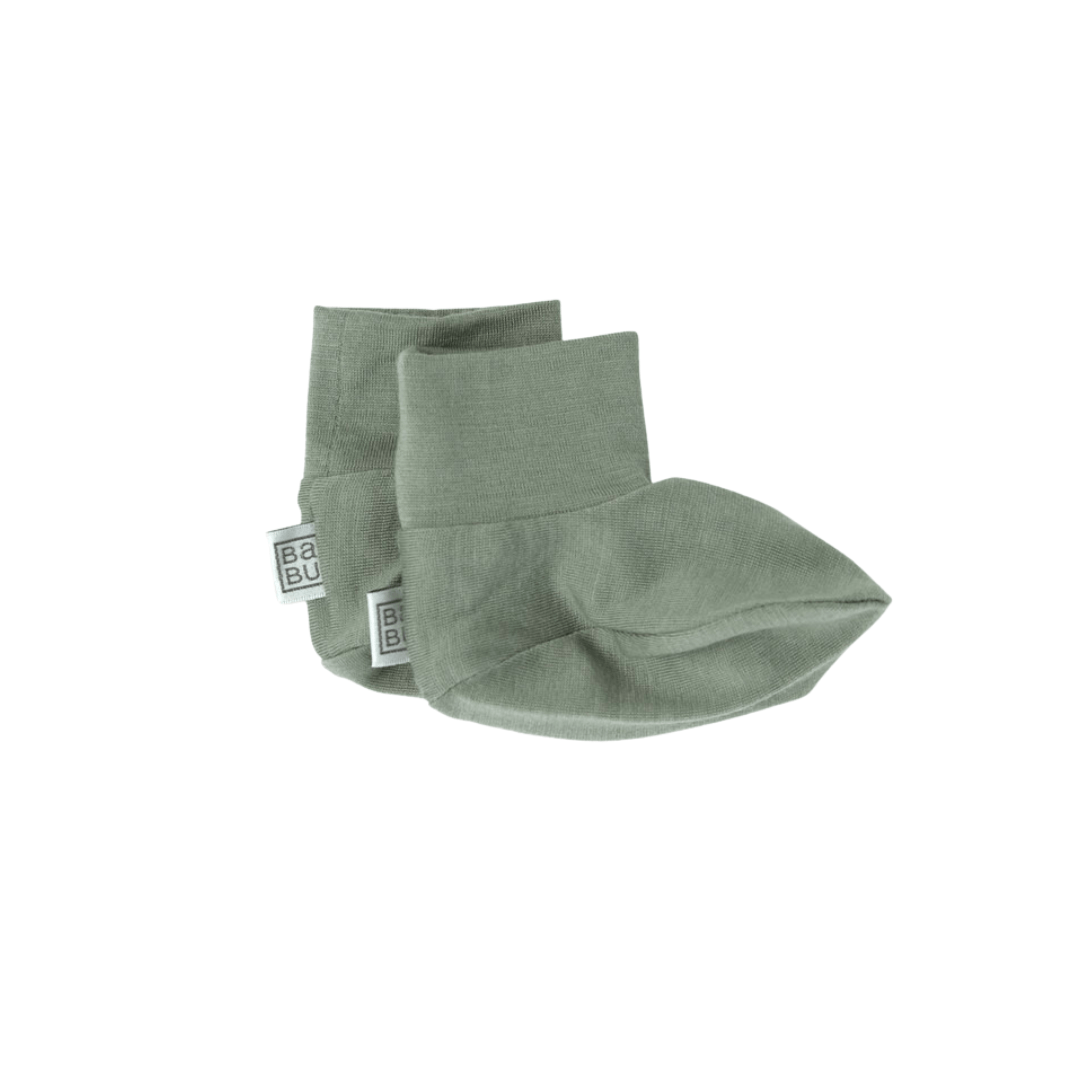 Babu-Merino-Baby-Booties-Babu-Sage-Naked-Baby-Eco-Boutique