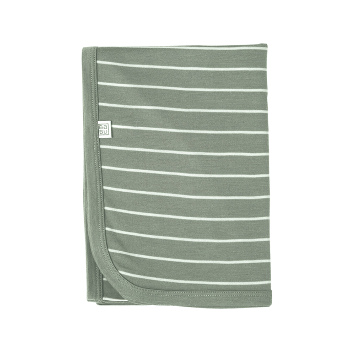 Babu-Merino-Swaddle-Wrap-Babu-Sage-Stripe-Naked-Baby-Eco-Boutique