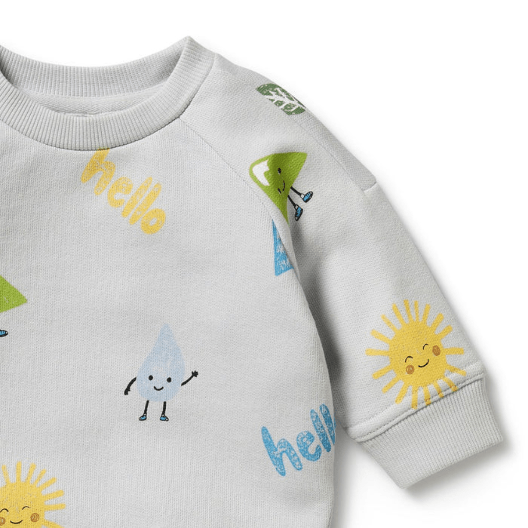 Close-Up-Of-Wilson-And-Frenchy-Organic-Terry-Sweat-Top-Naked-Baby-Eco-Boutique