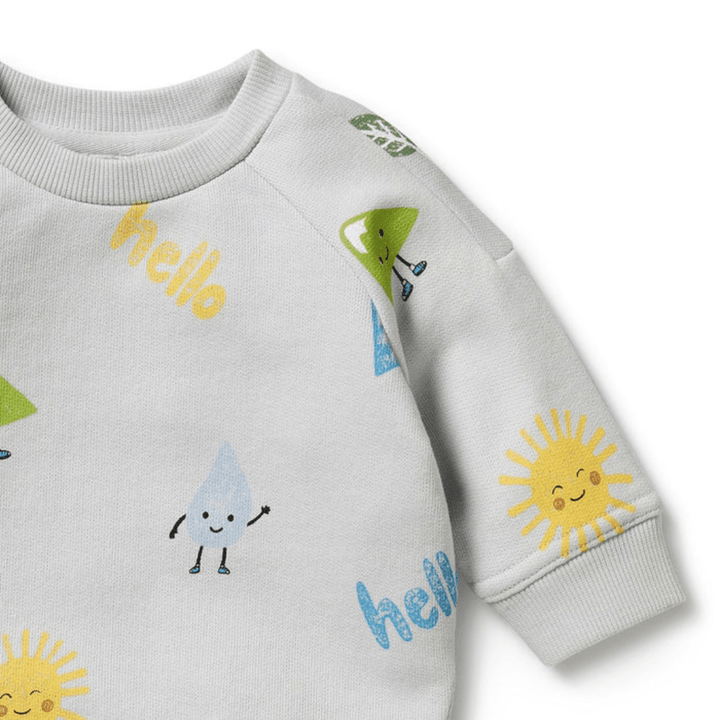 Close-Up-Of-Wilson-And-Frenchy-Organic-Terry-Sweat-Top-Naked-Baby-Eco-Boutique