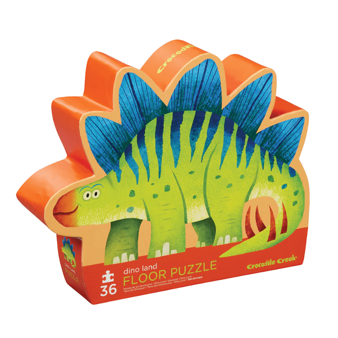 Crocodile Creek 36-Piece Floor Puzzle featuring a Stegosaurus.