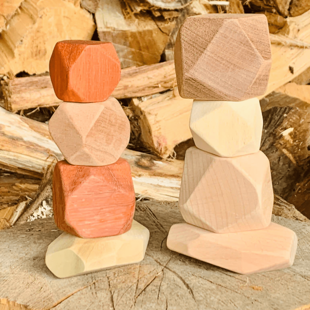 Discoveroo Wooden Stacking Stones - Naked Baby Eco Boutique