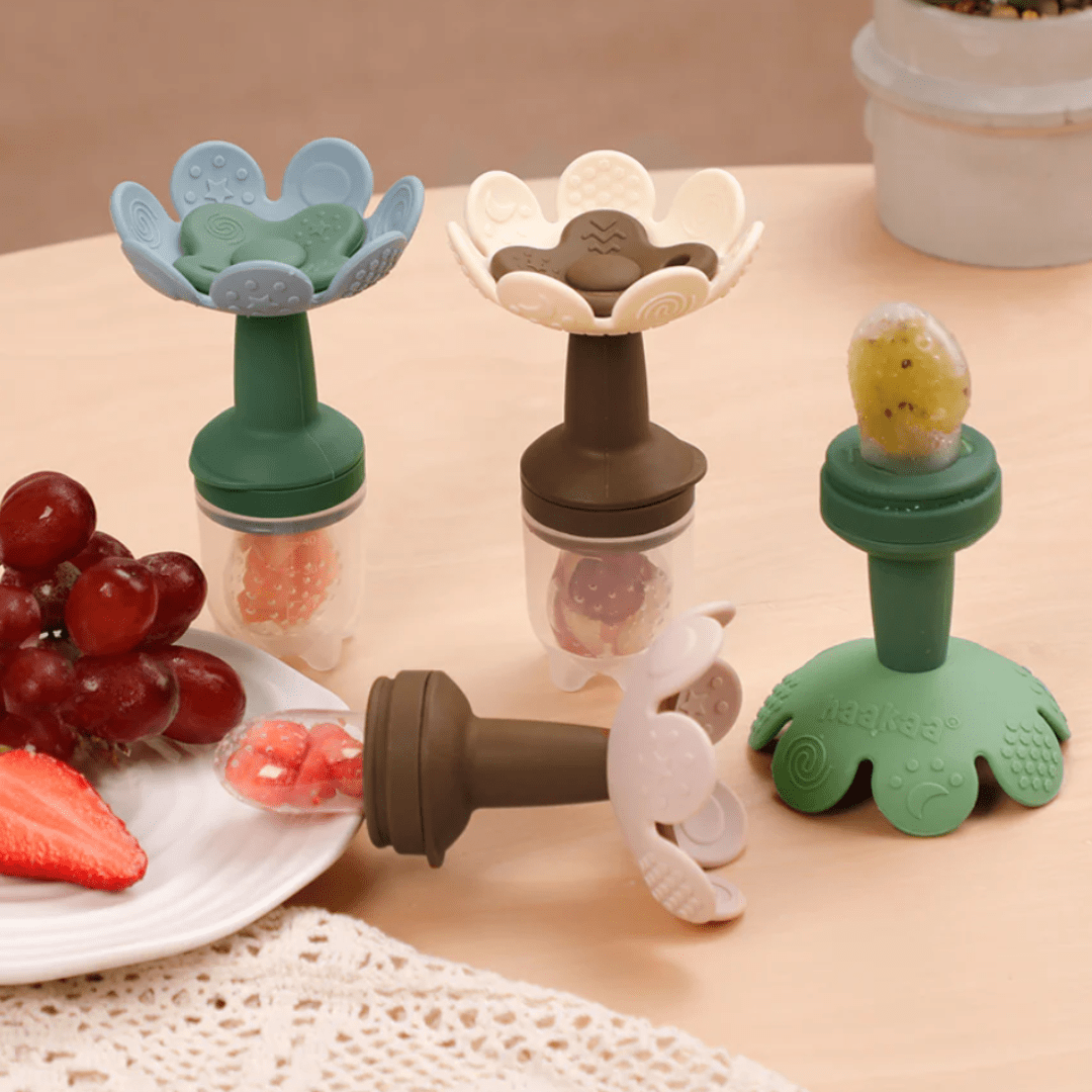 Haakaa Flower Fresh Food Baby Feeder & Teether (Multiple Variants) - Naked Baby Eco Boutique