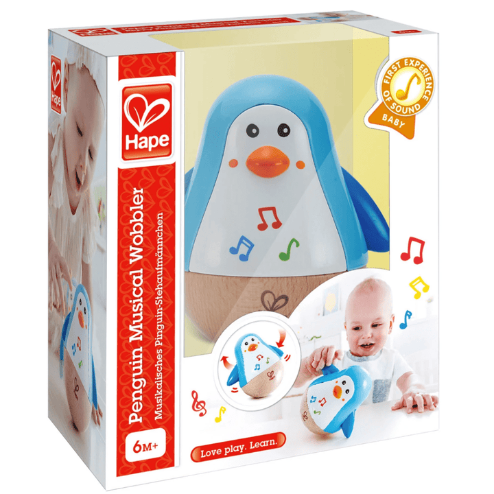 Hape Penguin Musical Wobbler - Naked Baby Eco Boutique