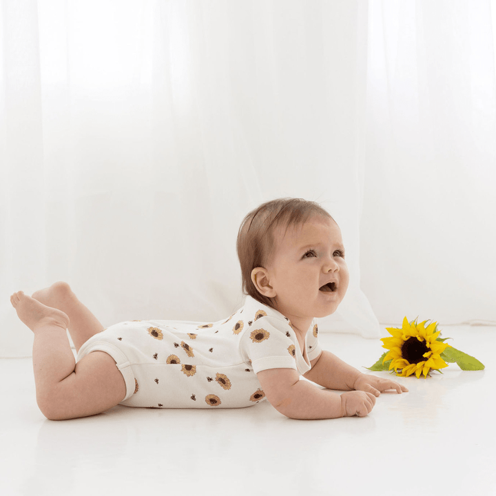 Aster & Oak Organic Cotton AOP Onesie (Multiple Variants) - Naked Baby Eco Boutique