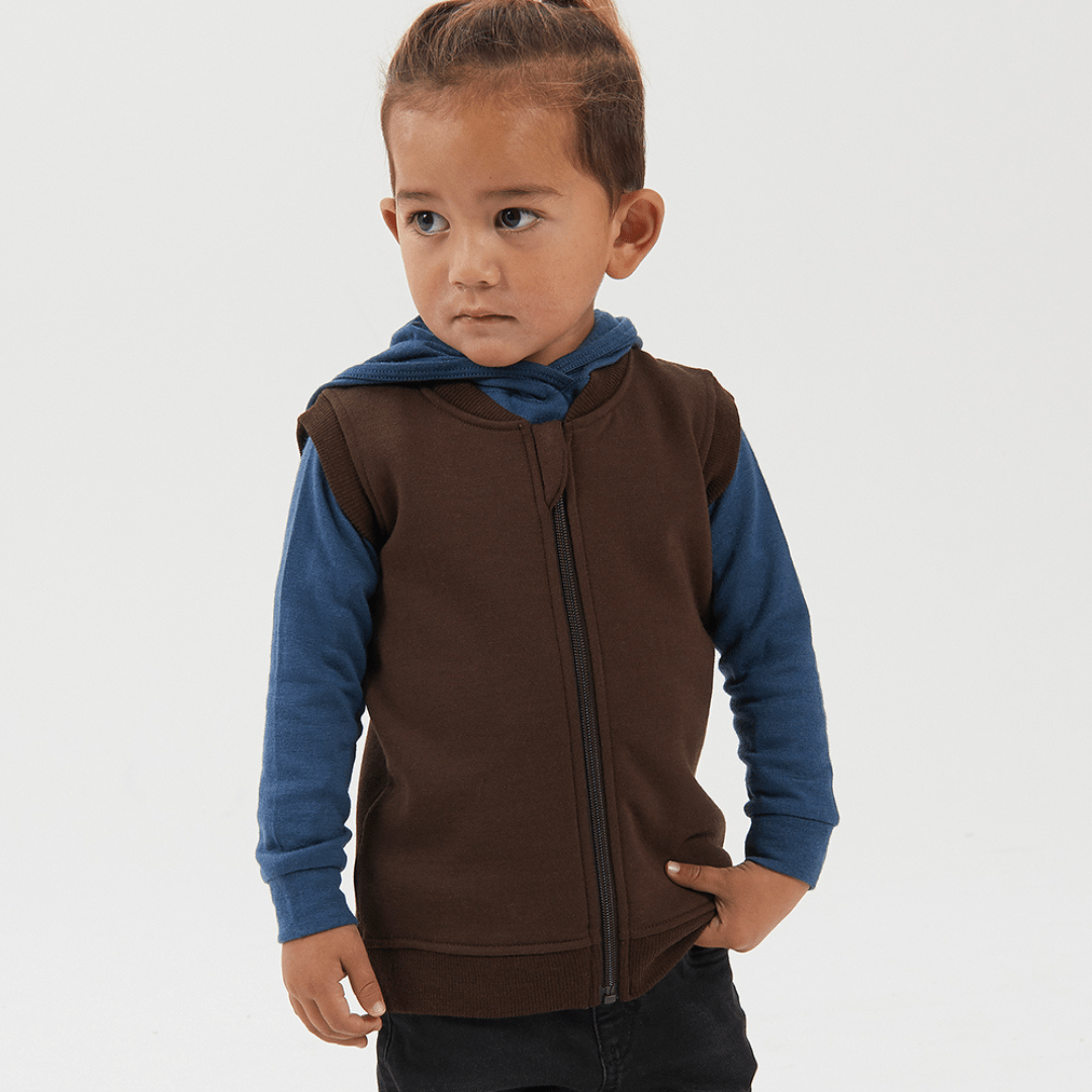 Babu Merino Fleece Vest (Multiple Variants) - Naked Baby Eco Boutique