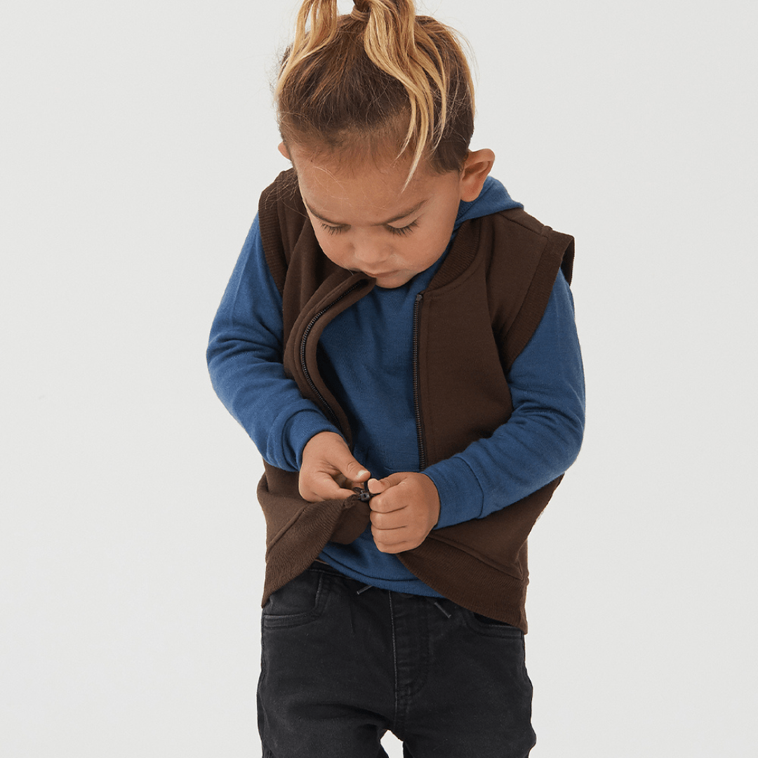 Babu Merino Fleece Vest (Multiple Variants) - Naked Baby Eco Boutique