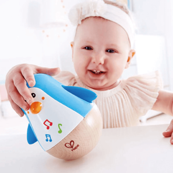 Hape Penguin Musical Wobbler - Naked Baby Eco Boutique