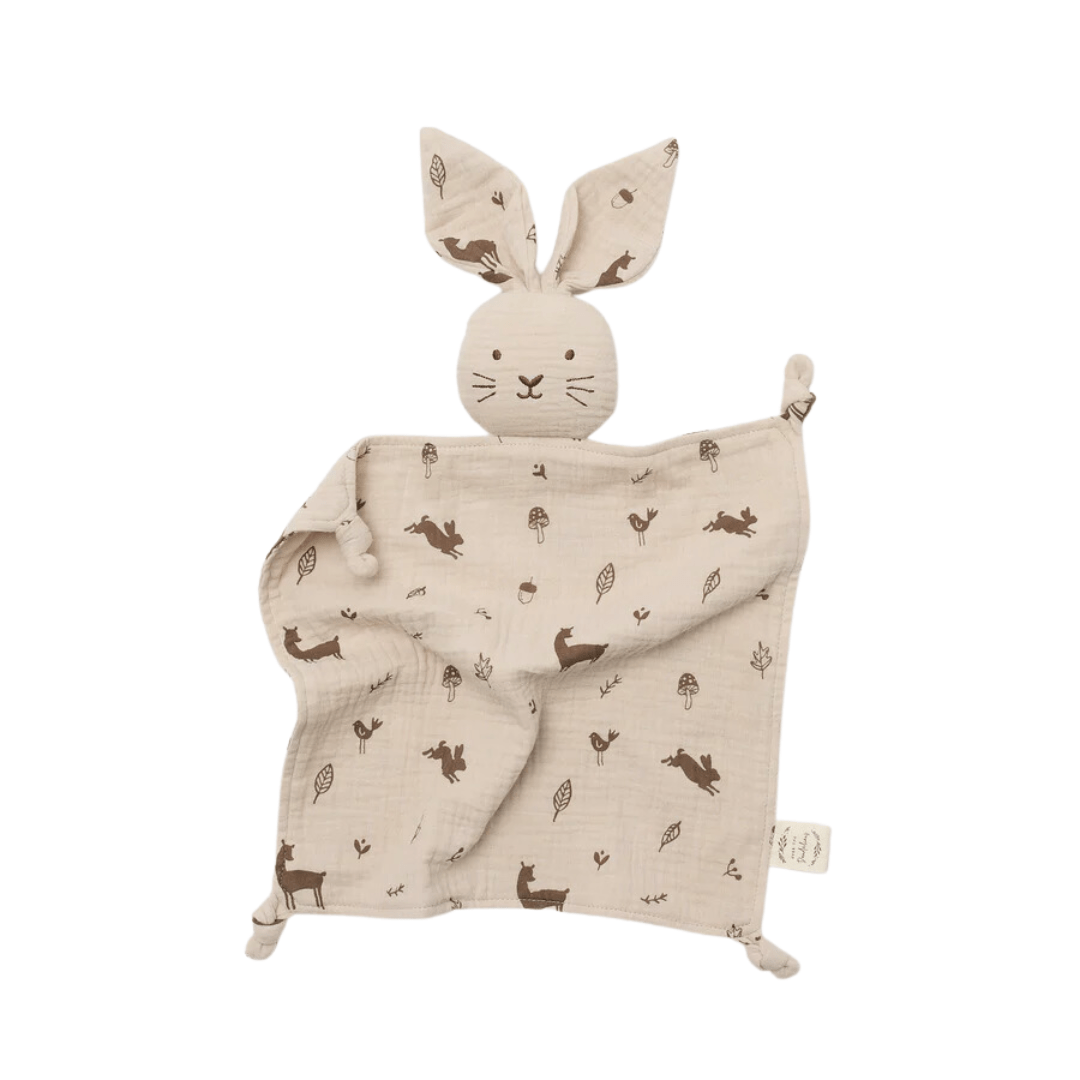 Woodlands Over the Dandelions Organic Muslin Bunny Comforter (Multiple Variants) - Naked Baby Eco Boutique