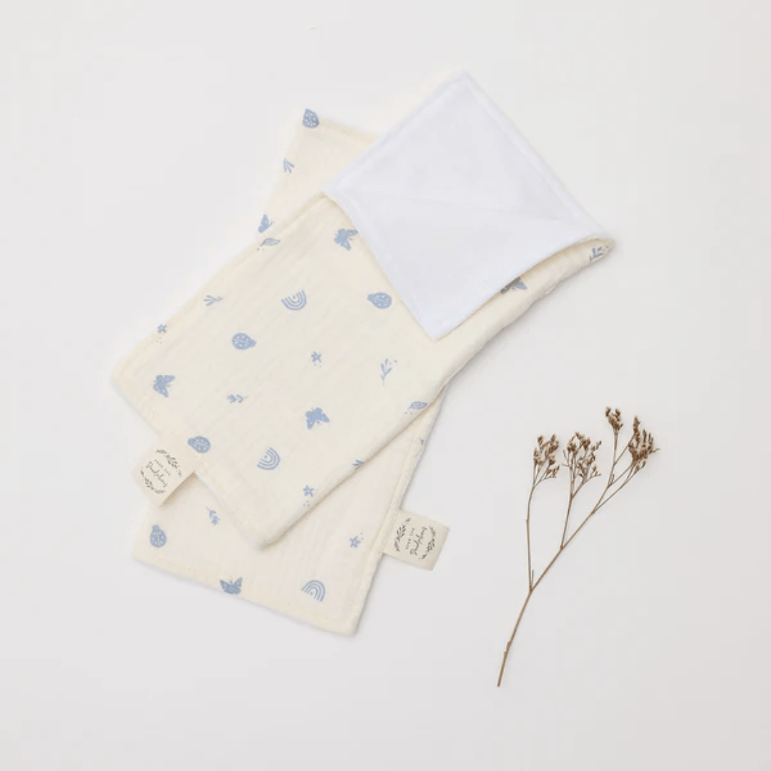 Over-The-Dandelions-Organic-Muslin-Washcloths-Enchanted-Garden-2-Pack-Flatlay-Naked-Baby-Eco-Boutique