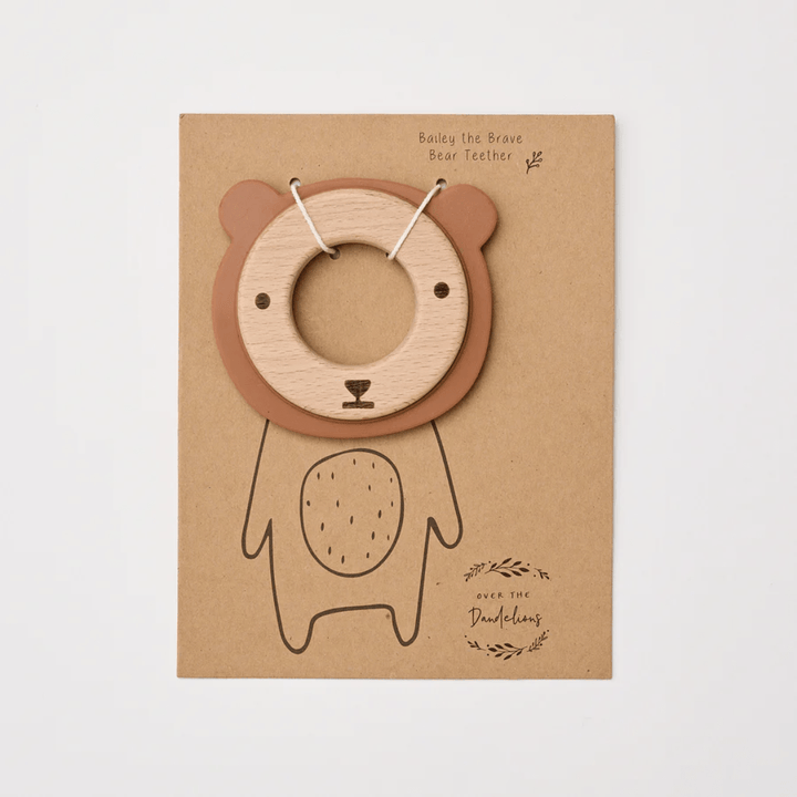Over-The-Dandelions-Wood-And-Silicone-Teether-Bailey-The-Bear-In-Packaging-Naked-Baby-Eco-Boutique