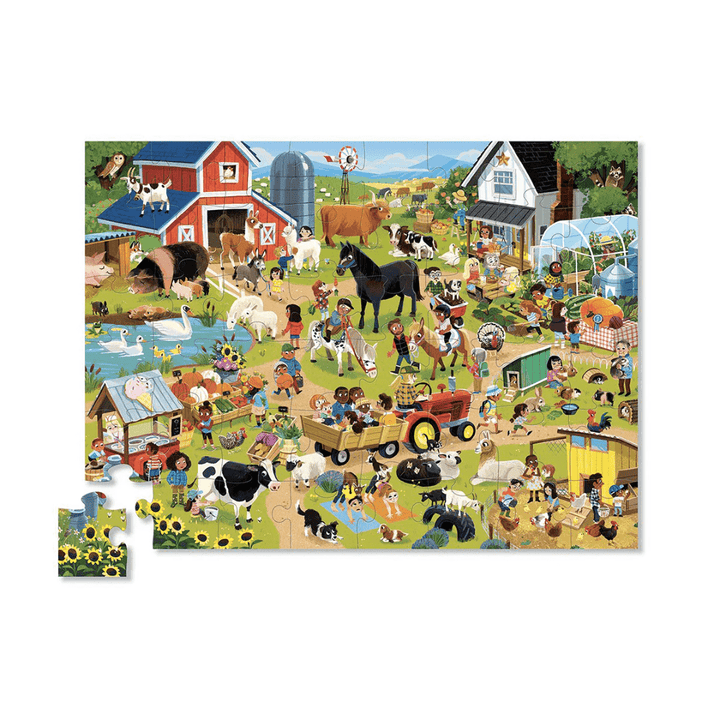 Crocodile Creek 48-Piece Floor Puzzle (Multiple Variants) - Naked Baby Eco Boutique