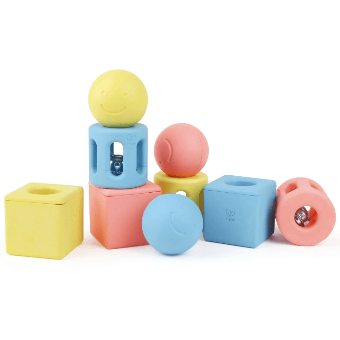 Hape Geometric Rattle Trio - Naked Baby Eco Boutique