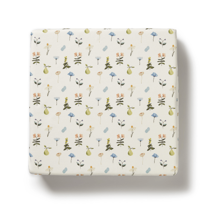 The Wilson & Frenchy Organic Cotton Cot Sheet in the charming Tribal Woods pattern makes the perfect Baby Shower Gift.