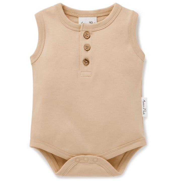 Aster & Oak Organic Honey Singlet Onesie - Naked Baby Eco Boutique