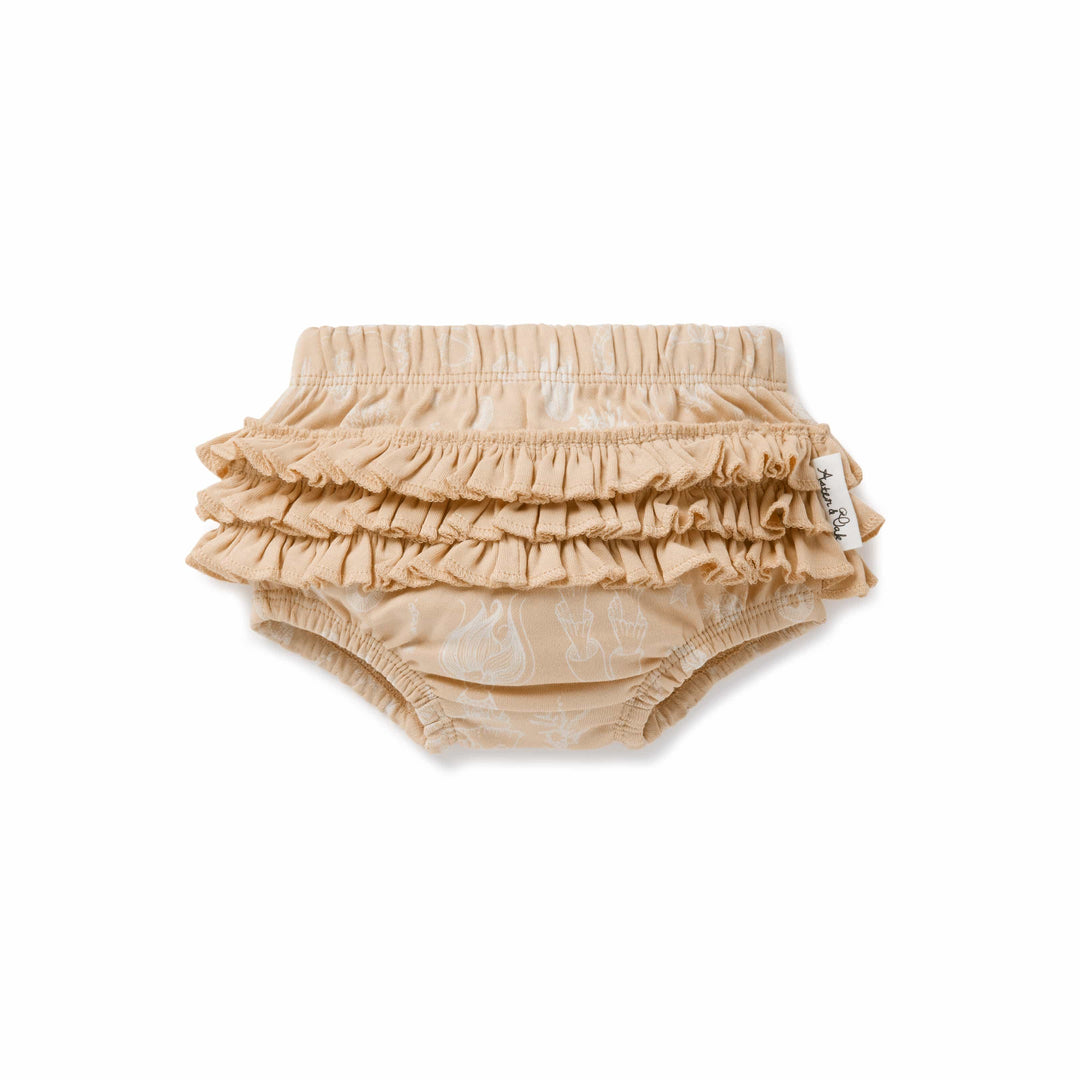 Aster & Oak Organic Mermaid Ruffle Bloomers - Naked Baby Eco Boutique