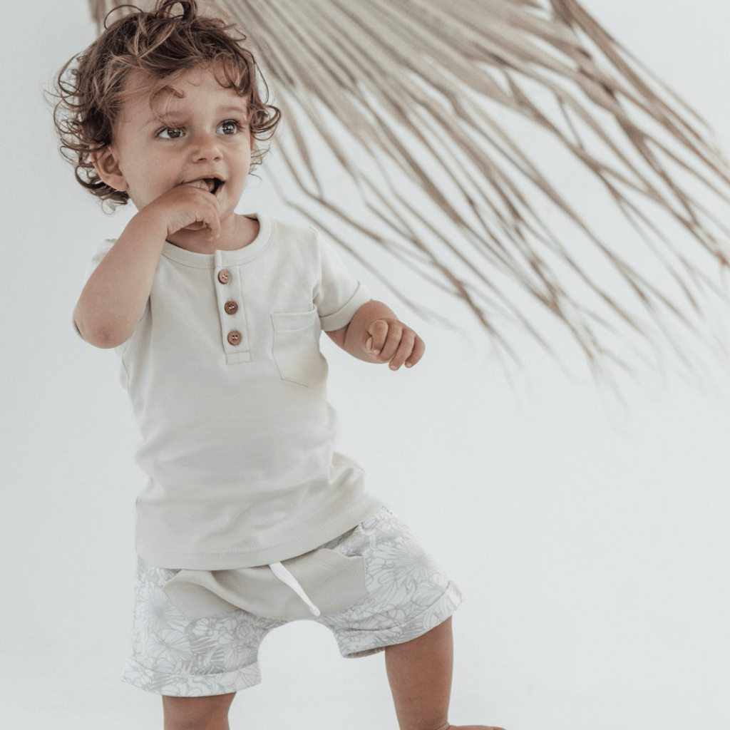 Aster & Oak Organic Animal Pocket Shorts - Naked Baby Eco Boutique