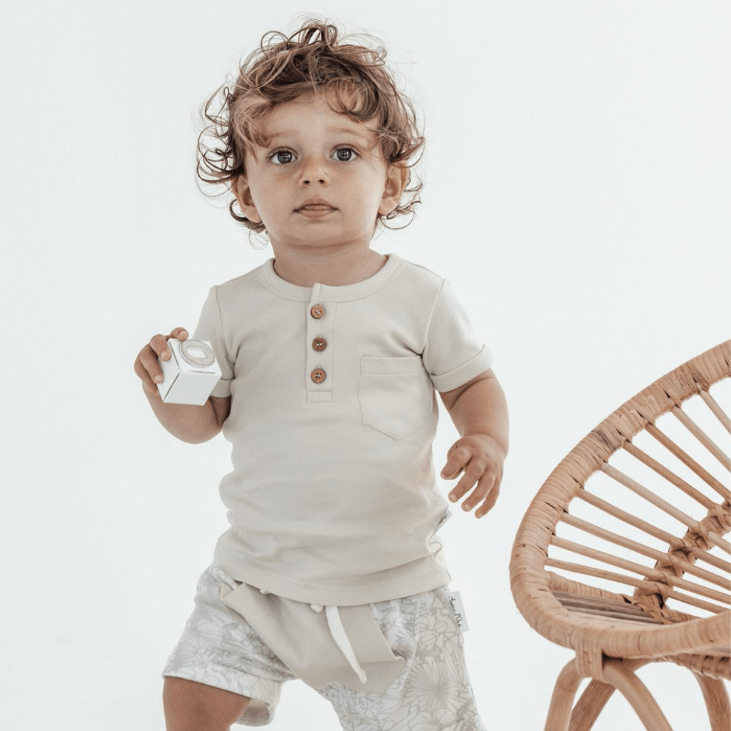 Aster & Oak Organic Animal Pocket Shorts - Naked Baby Eco Boutique