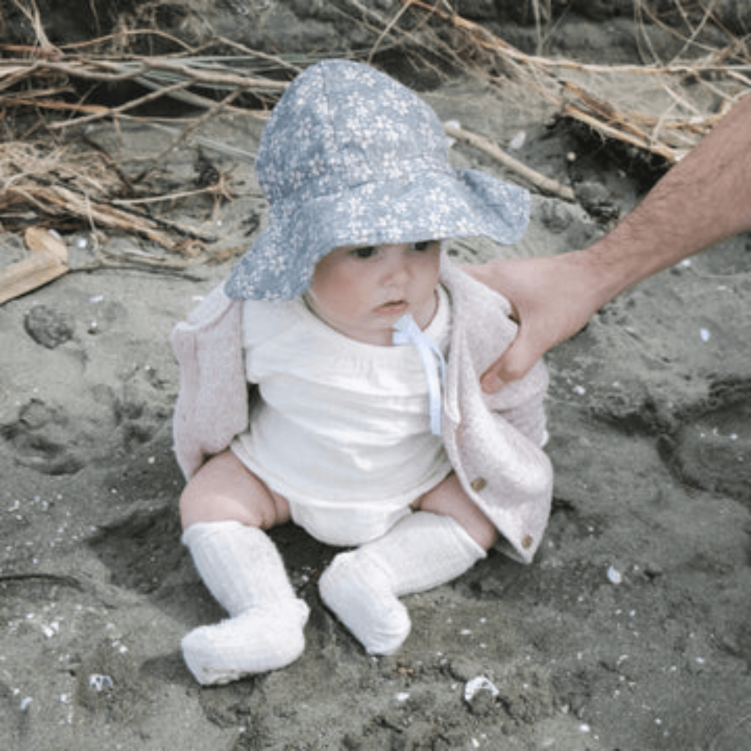 Baby-Wearing-Lola-And-Me-Linen-Sunhat-Floral-Violet-Naked-Baby-Eco-Boutique