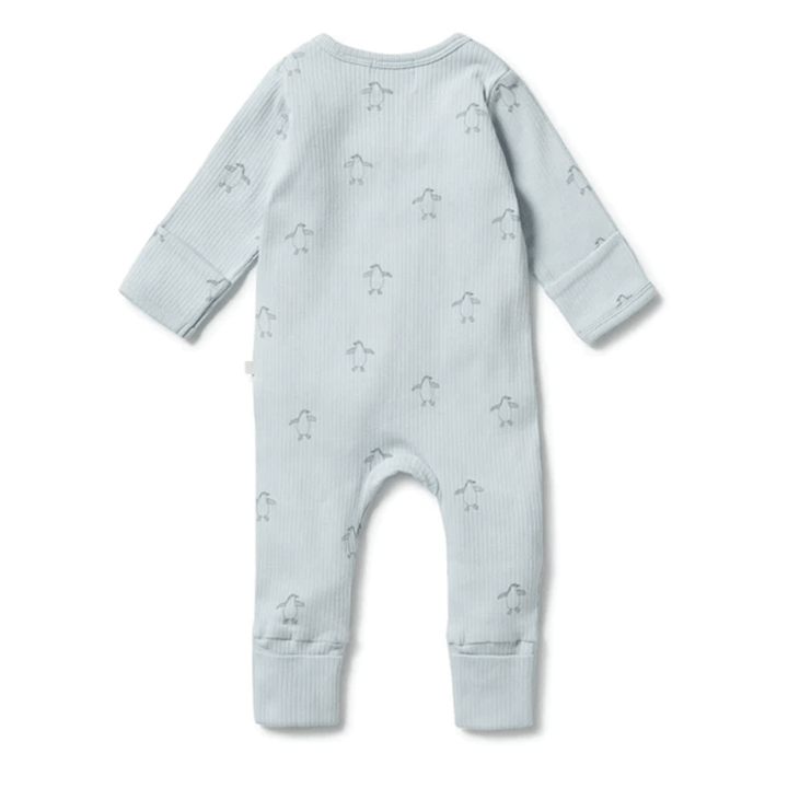 Back-Of-Wilson-And-Frenchy-Organic-Rib-Baby-Pyjamas-Little-Penguin-Naked-Baby-Eco-Boutique