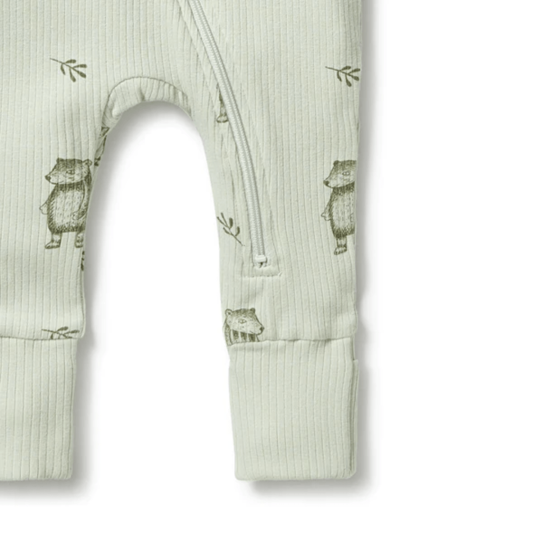 Close-Up-Of-Zip-Wilson-And-Frenchy-Organic-Rib-Baby-Pyjamas-Bear-Hug-Naked-Baby-Eco-Boutique