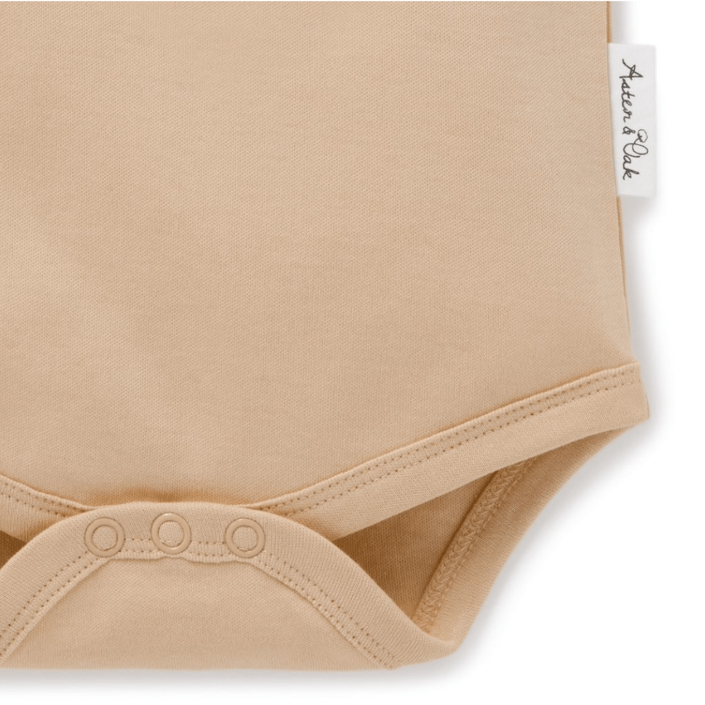 Aster & Oak Organic Honey Singlet Onesie - Naked Baby Eco Boutique