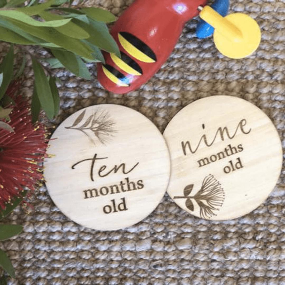 Pohutukawa Funny Bunny Kids Milestone Plaque Kit (Multiple Variants) - Naked Baby Eco Boutique