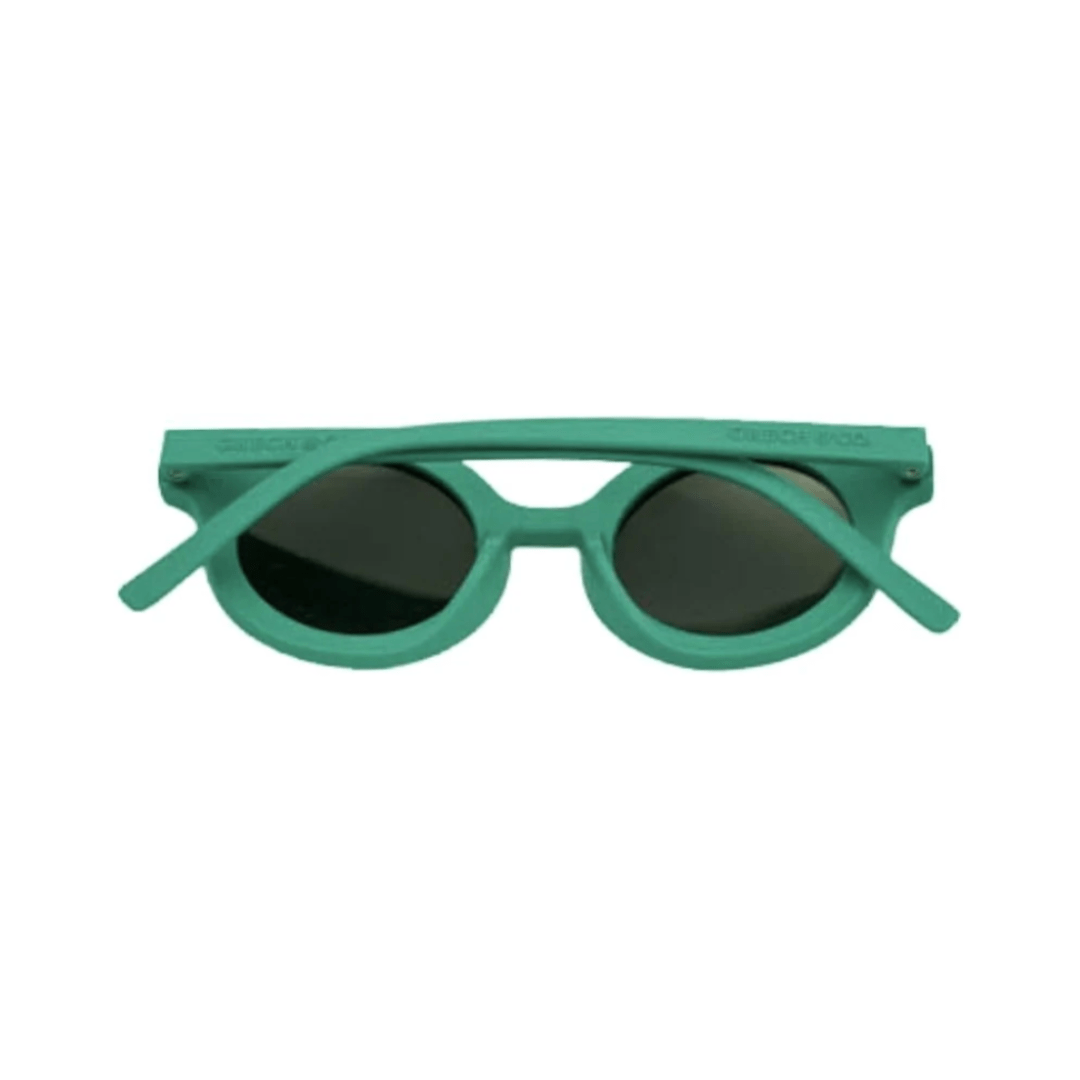 Grech-and-Co-Round-Bendable-and-Polarized-Kids-Sunglasses-Emerald-Back-View-Naked-Baby-Eco-Boutique