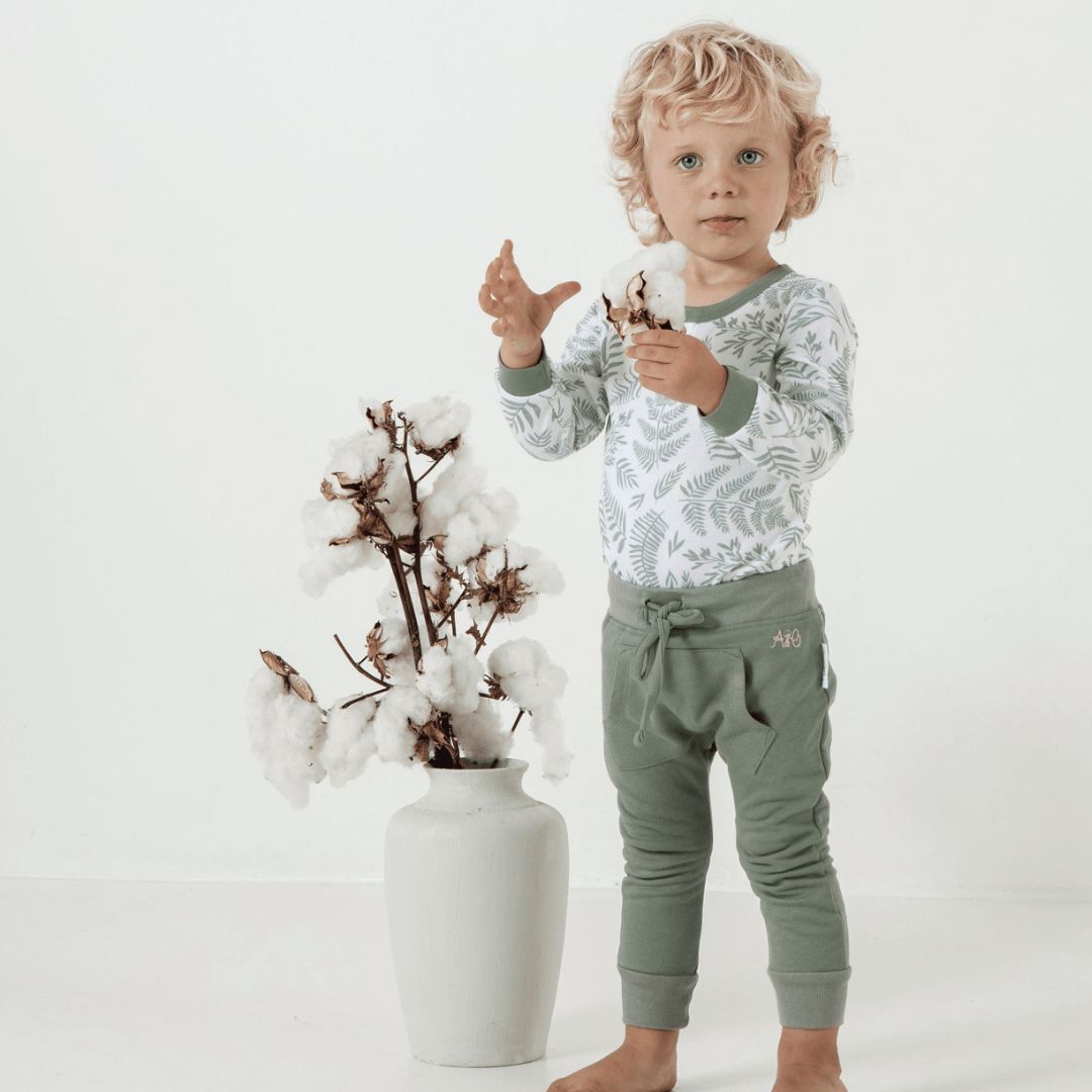 Aster & Oak Organic Cotton Jogger Pants (Multiple Variants) - Naked Baby Eco Boutique