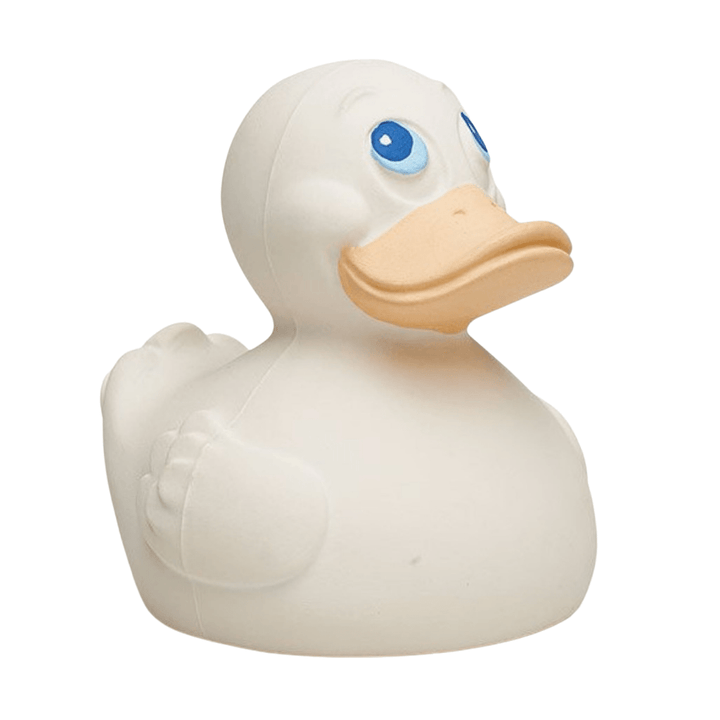 Introducing the Lanco Natural Rubber Duck - LUCKY LAST - BLACK ONLY, featuring non-toxic paint and designed as the ideal baby bath toy with its captivating appearance, guaranteeing both fun and safety.