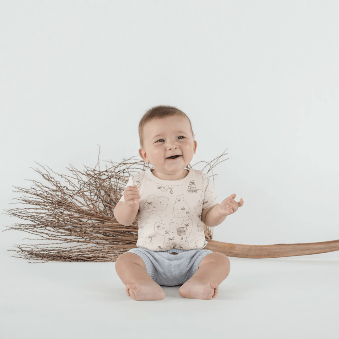 Little-Baby-Wearing-Aster-And-Oak-Organic-Cotton-Knit-Shorts-Blue-Naked-Baby-Eco-Boutique