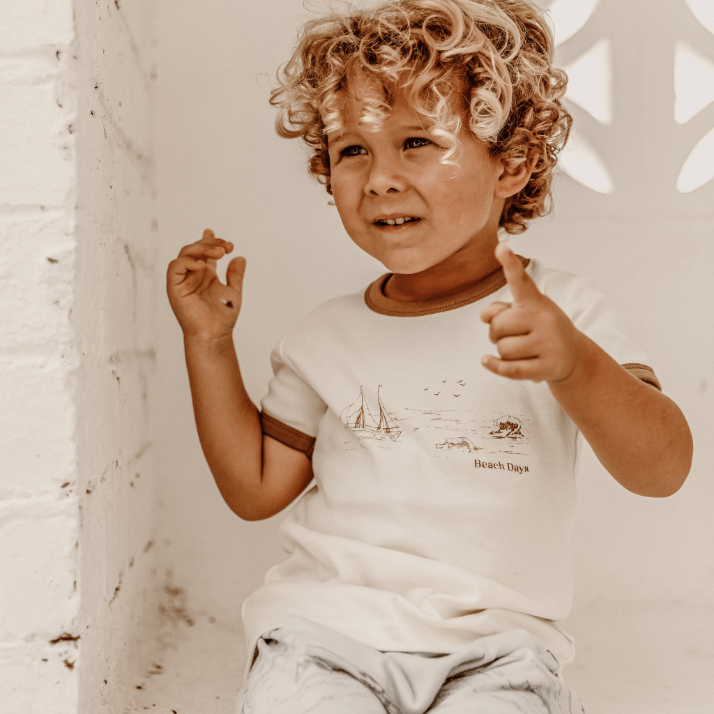 Aster & Oak Organic Ringer Tee - Naked Baby Eco Boutique