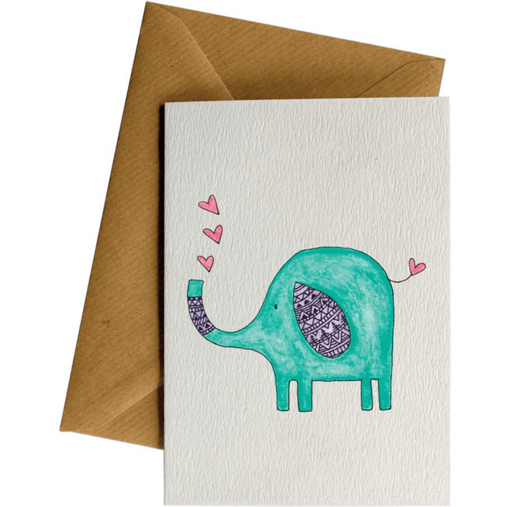 Little Difference Elephant Hearts Card - Naked Baby Eco Boutique