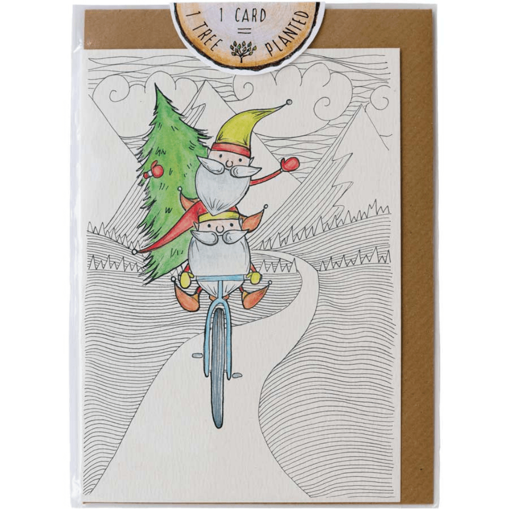 Little Difference Elves Bike Holiday Card - Naked Baby Eco Boutique