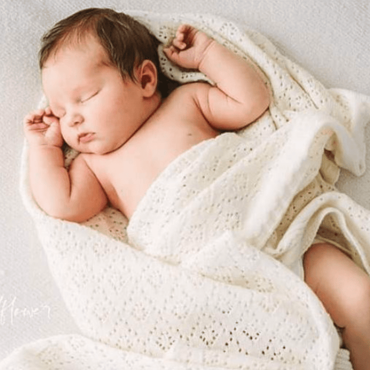 Warm White Lola & Me Merino Lace Blanket (Multiple Variants) - Naked Baby Eco Boutique