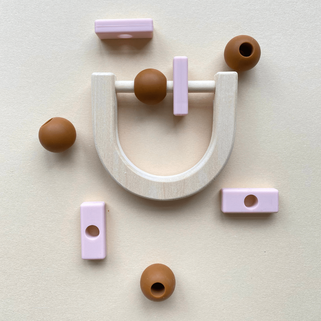 MinMin Copenhagen Wooden Baby Teether (Multiple Variants) - Naked Baby Eco Boutique