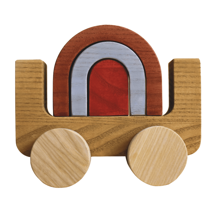 MinMin Copenhagen Wooden Rainbow Car - Naked Baby Eco Boutique