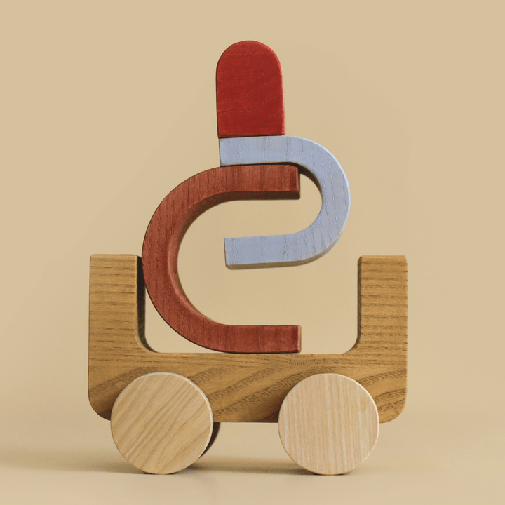 MinMin Copenhagen Wooden Rainbow Car - Naked Baby Eco Boutique