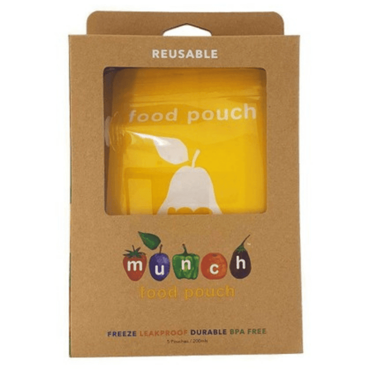 Munch Squish Delish Reusable Food Pouches (Multiple Variants) - Naked Baby Eco Boutique