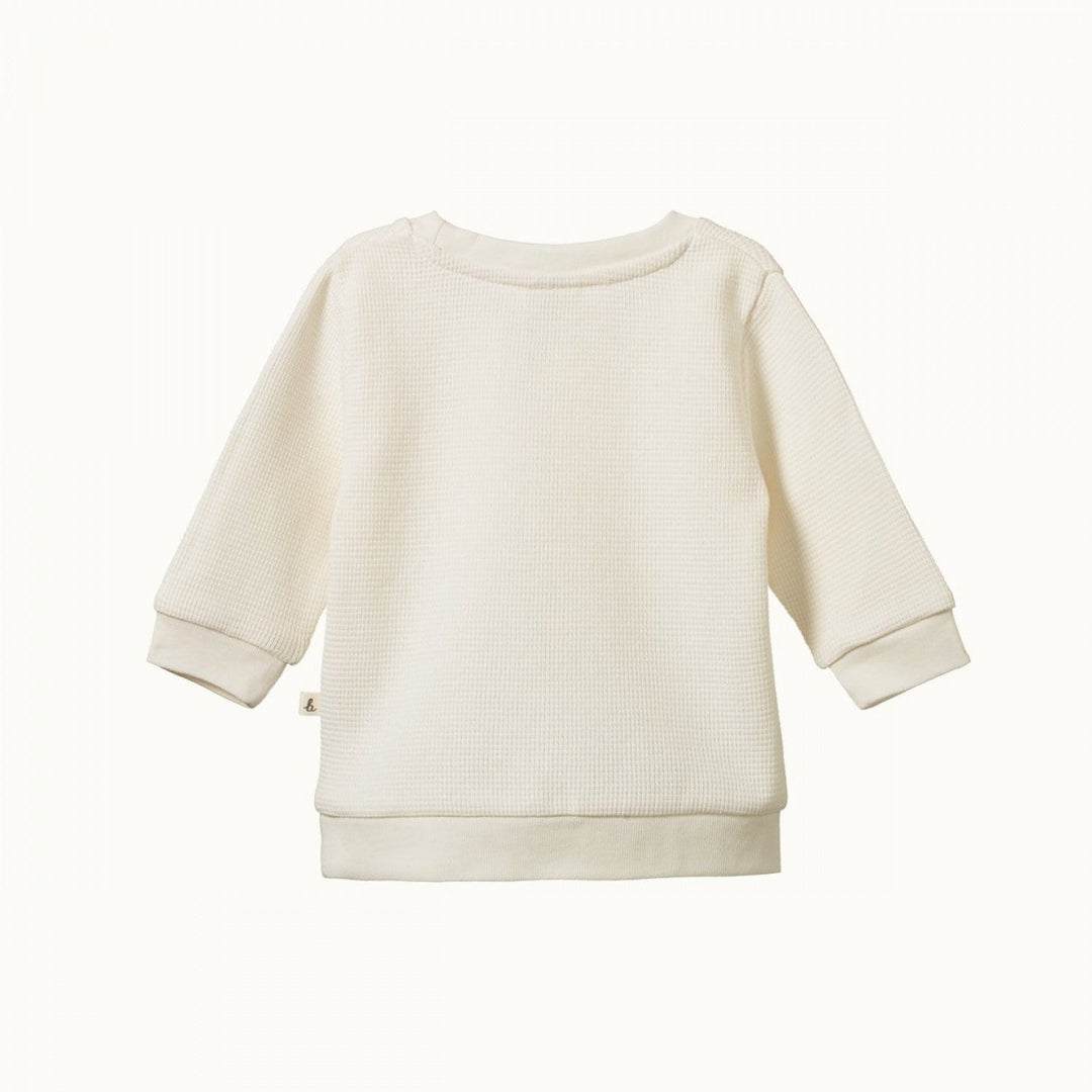 Nature Baby Organic Cotton Waffle Augie Sweater - Naked Baby Eco Boutique