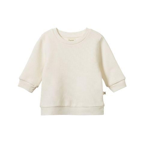 Nature Baby Organic Cotton Waffle Augie Sweater - Naked Baby Eco Boutique