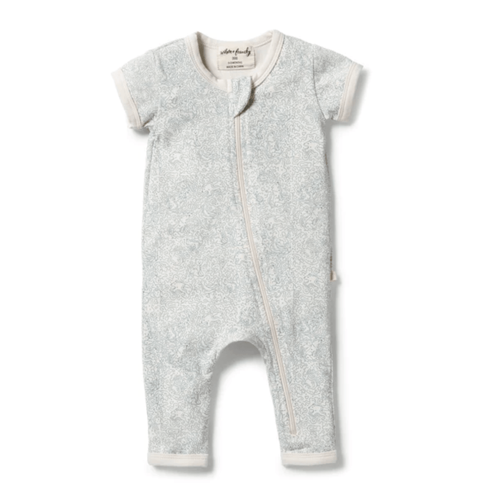 Wilson & Frenchy Organic Cotton Zipsuit (Multiple Variants) - Naked Baby Eco Boutique