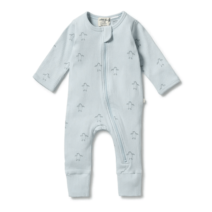 Wilson-And-Frenchy-Organic-Rib-Baby-Pyjamas-Little-Penguin-Naked-Baby-Eco-Boutique