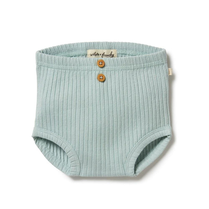 Pistachio / Newborn Wilson & Frenchy Organic Rib Nappy Pants (Multiple Variants) - Naked Baby Eco Boutique