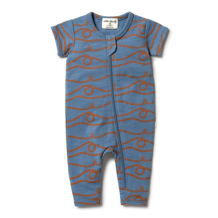 Ahoy / Newborn Wilson & Frenchy Organic Slub Zipsuit (Multiple Variants) - Naked Baby Eco Boutique