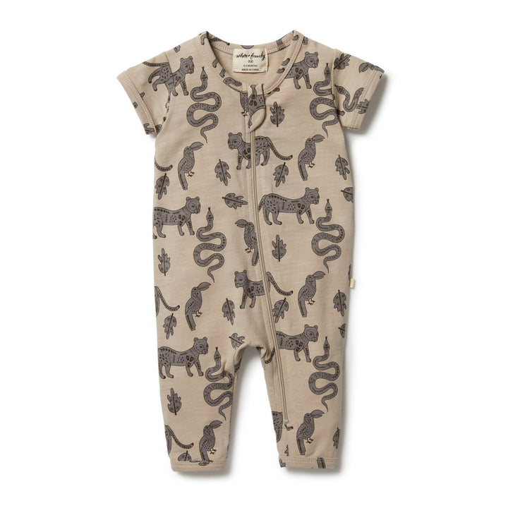 Azzad / Newborn Wilson & Frenchy Organic Slub Zipsuit (Multiple Variants) - Naked Baby Eco Boutique