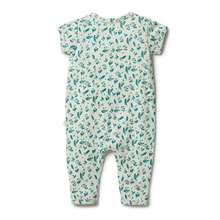 Wilson-and-Frenchy-Organic-Slub-Zipsuit-Petite-Fleur-Back-Naked-Baby-Eco-Boutique